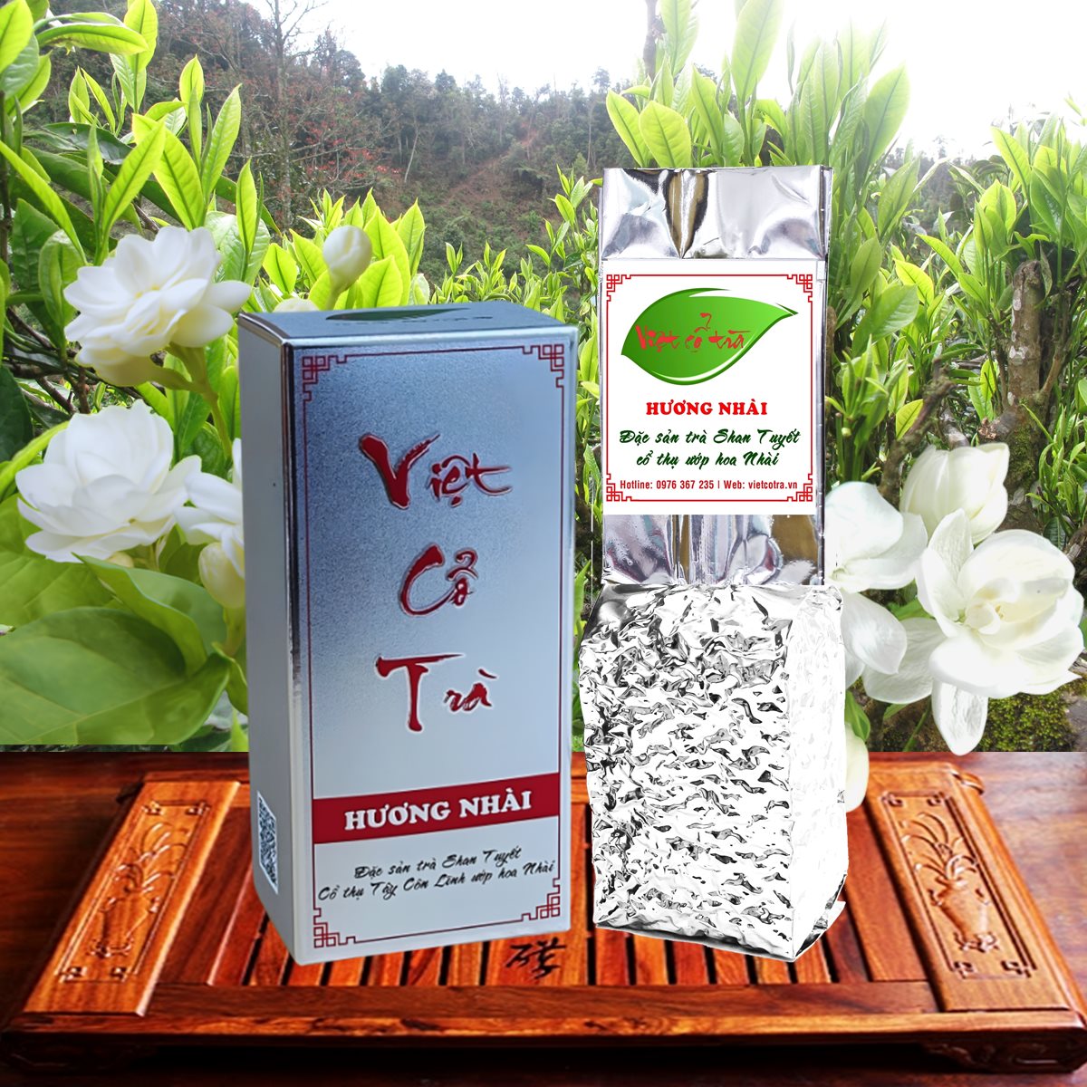 Việt Cổ Trà Hương Nhài - Trà cổ thụ TCL ướp hoa Nhài (Lài)