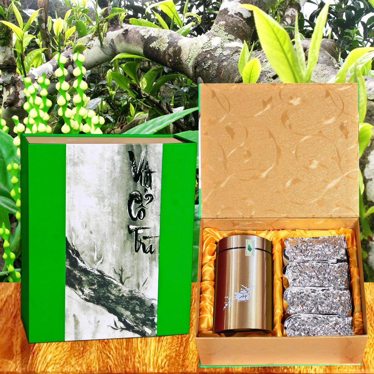 Hộp Quà Trà Huong Sói 500G - Trà cổ thụ TCL ướp hoa Sói